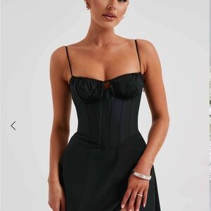 Elegant Black Corset Dress